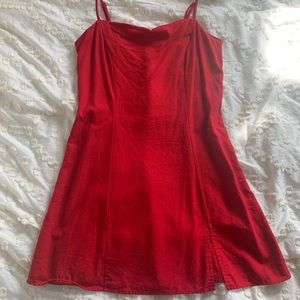 Red LunaChix Linen Dress-EUC S